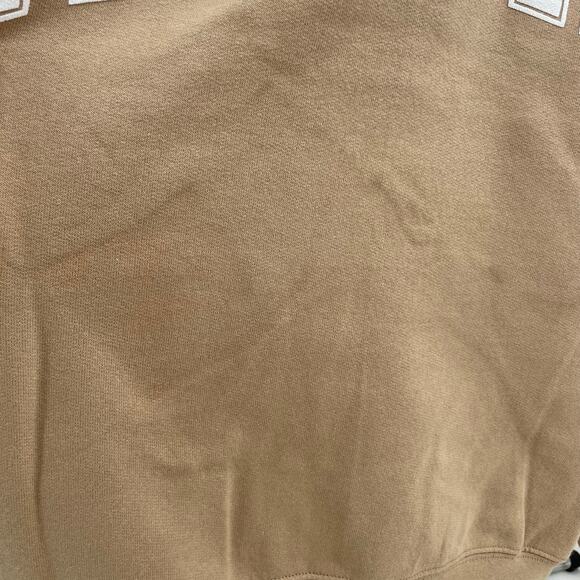 The Bar Varsity Sweatshirt Camel Tan White Oversized Crewneck Pullover Size XL - Picture 9 of 9